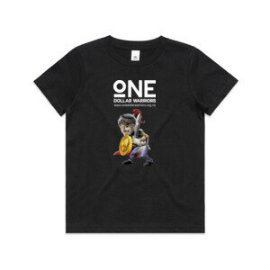 Warrior Guy White Logo - Kid's T shirt