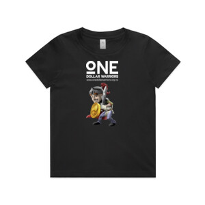 Warrior Guy White Logo - Kid's T shirt